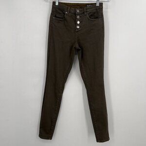 BLANKNYC The Great Jones High-Rise Skinny Jeans Olive Green Size 26